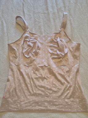 Ruby Ribbon Light Pale Pink Polkadot Shaper Cami Size 46 Adjustable Straps